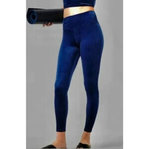 ATHLETA Women's Elation Velvet Tight Leggings Pants Size XS Blue Pull On